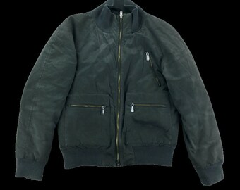 versace leather bomber jacket