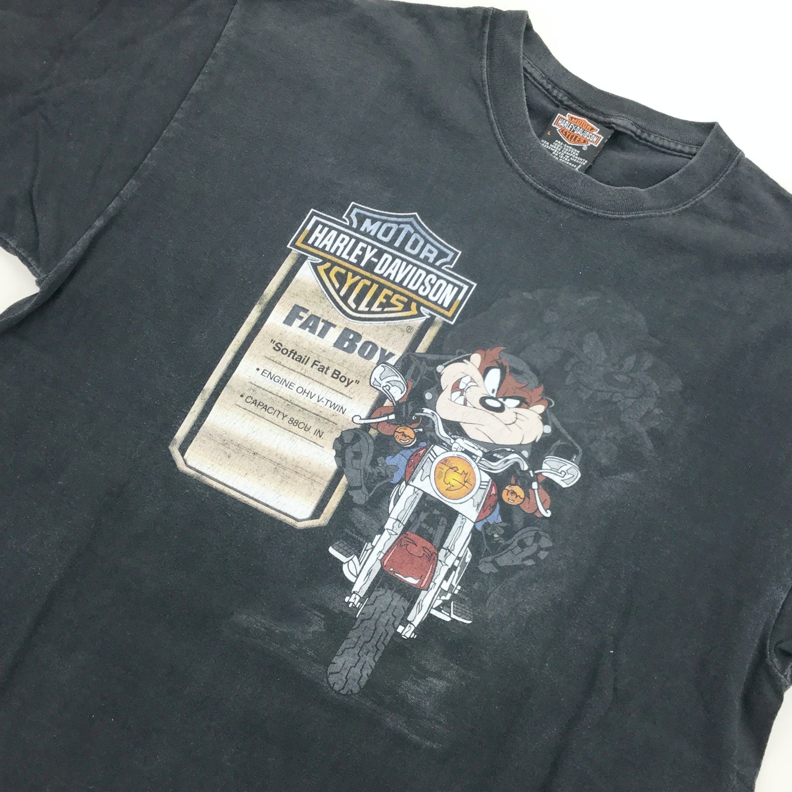 Harley Davidson Fat Boy TShirt Large Etsy