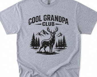 Grandpa Club Deer Mountain Shirt, Hunting Camping Grandpa Tee