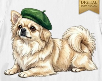 Chihuahua Puppy PNG, Cartoon Dog Sublimation Design, Kawaii Clipart (Digital Download)