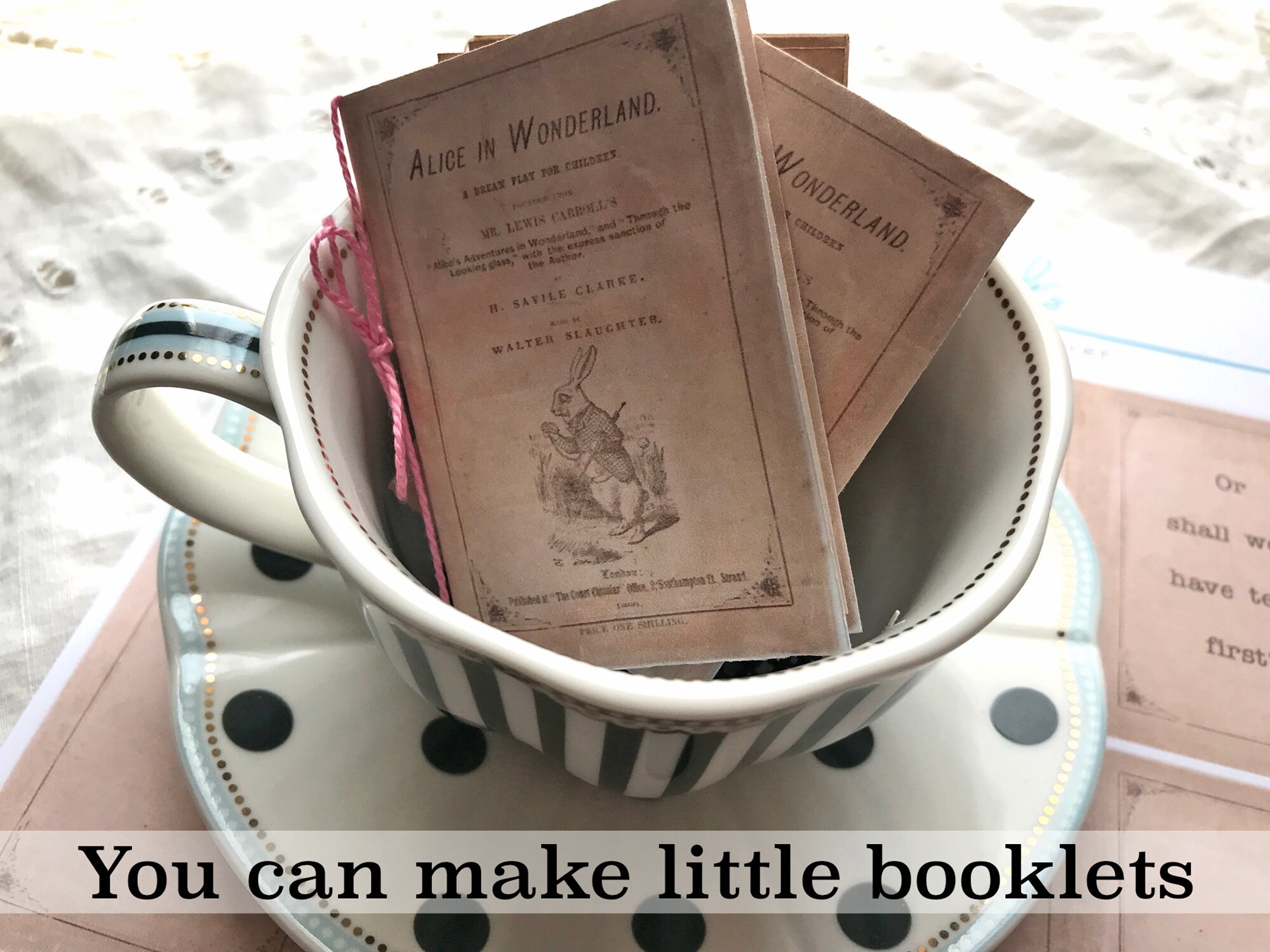 Alice in Wonderland Vintage Booklet Instant Digital Download