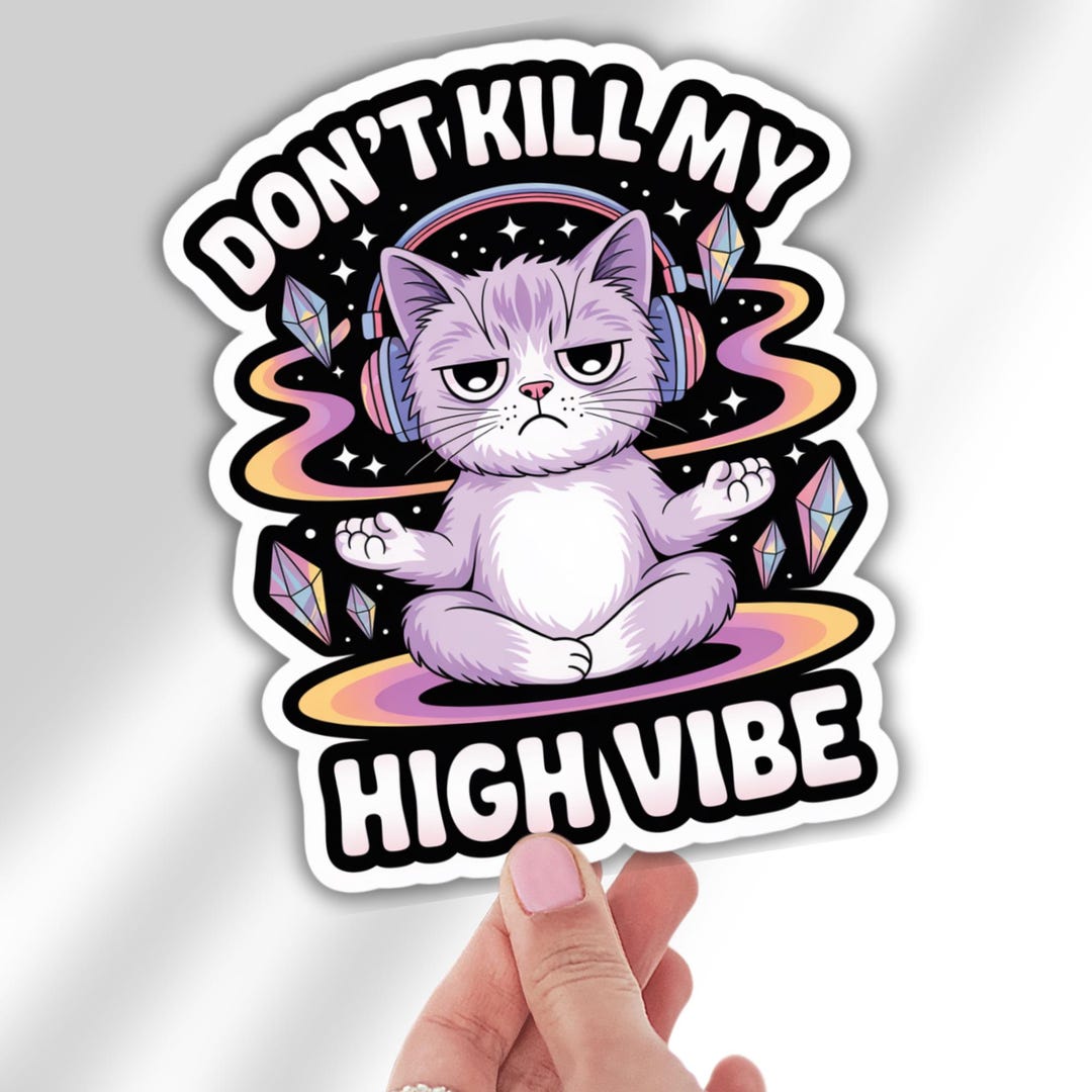 Grumpy Cat Stoner Vinyl Decal Funny Weed Meme Sticker for Car Bumper ...