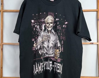 Vintage 90s Fashion Victim Name Your Poison Skeleton T-shirt - Etsy