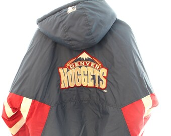 Vintage 90s Embroidered Denver Nuggets Starter Jacket - L