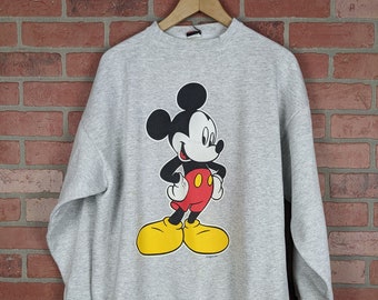 Grey Mickey Crewneck - Etsy