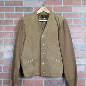 Vintage 70s May D&F ORIGINAL Quilted Suede Wool Combo Jacket Medium / Large image 1