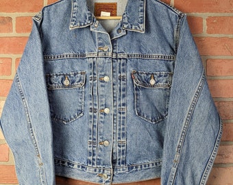 Vintage 1995 Made in USA Levi&#39;s Strauss LVC Type 2 Denim Trucker Jacket - Medium
