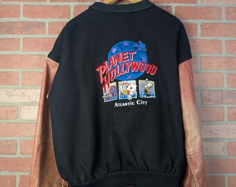 Vintage 90s Planet Hollywood Miami Reversible Leather