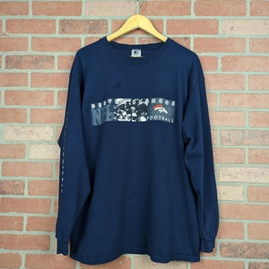 Vintage 90s Starter NFL Denver Broncos Football ORIGINAL Longsleeve Sports Tee - Large