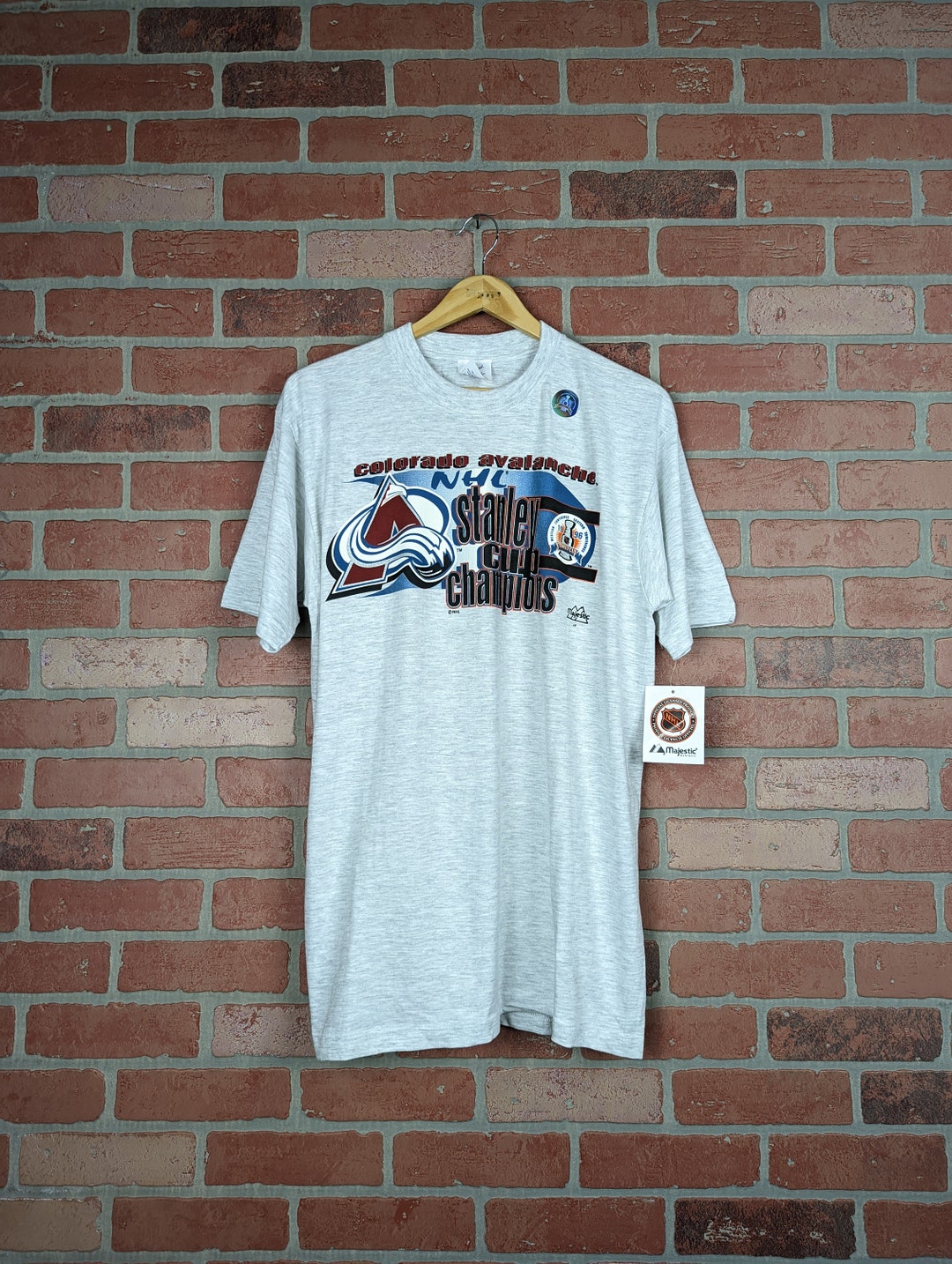 vintage 90s COLORADO AVALANCHE STANLEY CUP CHAMPIONSHIP 1996 t-shirt HOCKEY  L