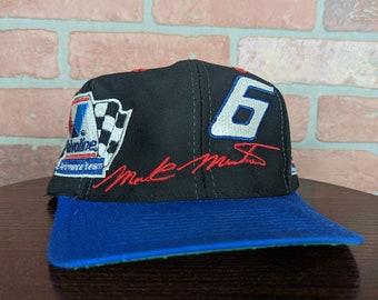 Vintage 90s NASCAR Mark Martin ORIGINAL Snapback Hat