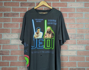 Vintage 90s Double Sided Star Wars Jedi Vs. Sith ORIGINAL All Over Print Tee - 2 Extra Large