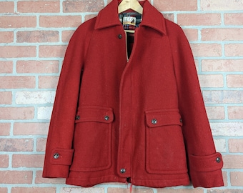 Vintage 70s Lobo from Pendleton ORIGINAL Wool Zip Down Jacket / Coat - Large