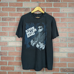 Vintage 1990 Double Sided Steve Miller Band &quot;Gangster of Love&quot; ORIGINAL Tour Tee - Etrxa Large