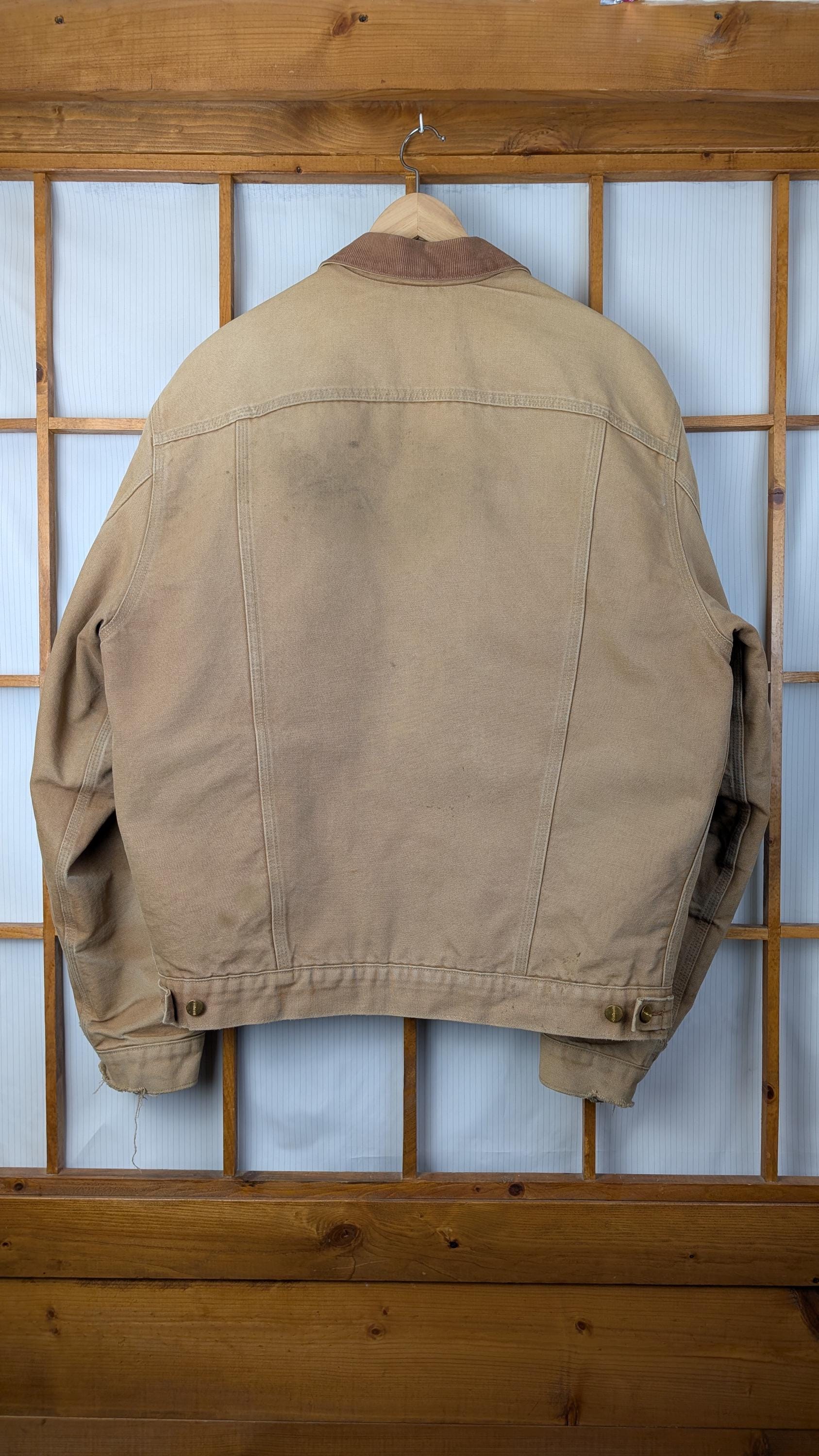Vintage 90s Carhartt J148BRN Canvas Trucker Jacket - Large Tall - Etsy