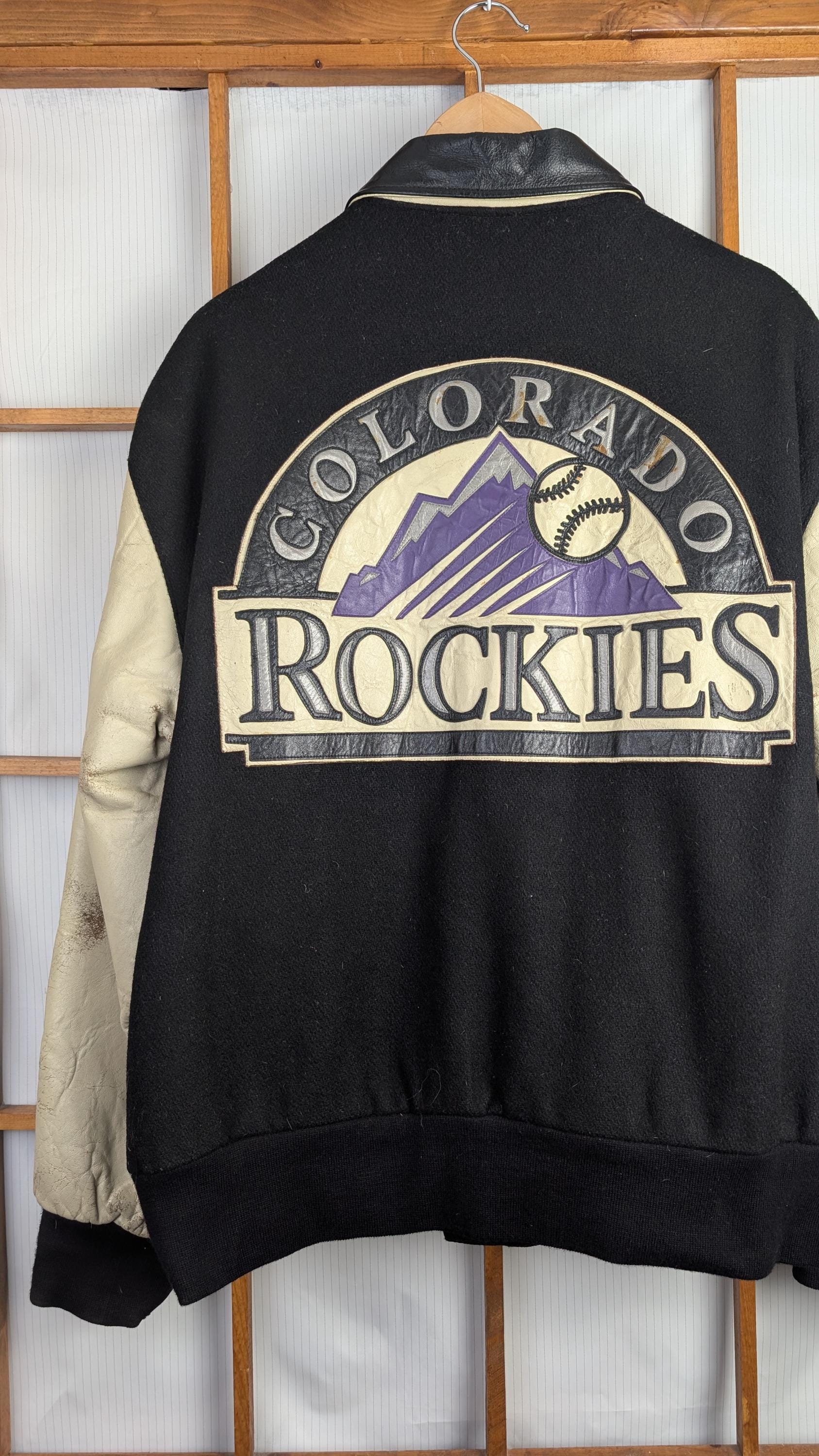Vintage90s JH Designs Colorado Rockies Baseball Varsity Jacket - Large ...