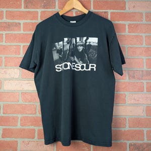 Vintage Y2k 00s Double Sided Stone Sour ORIGINAL Band Tour Tee - Large
