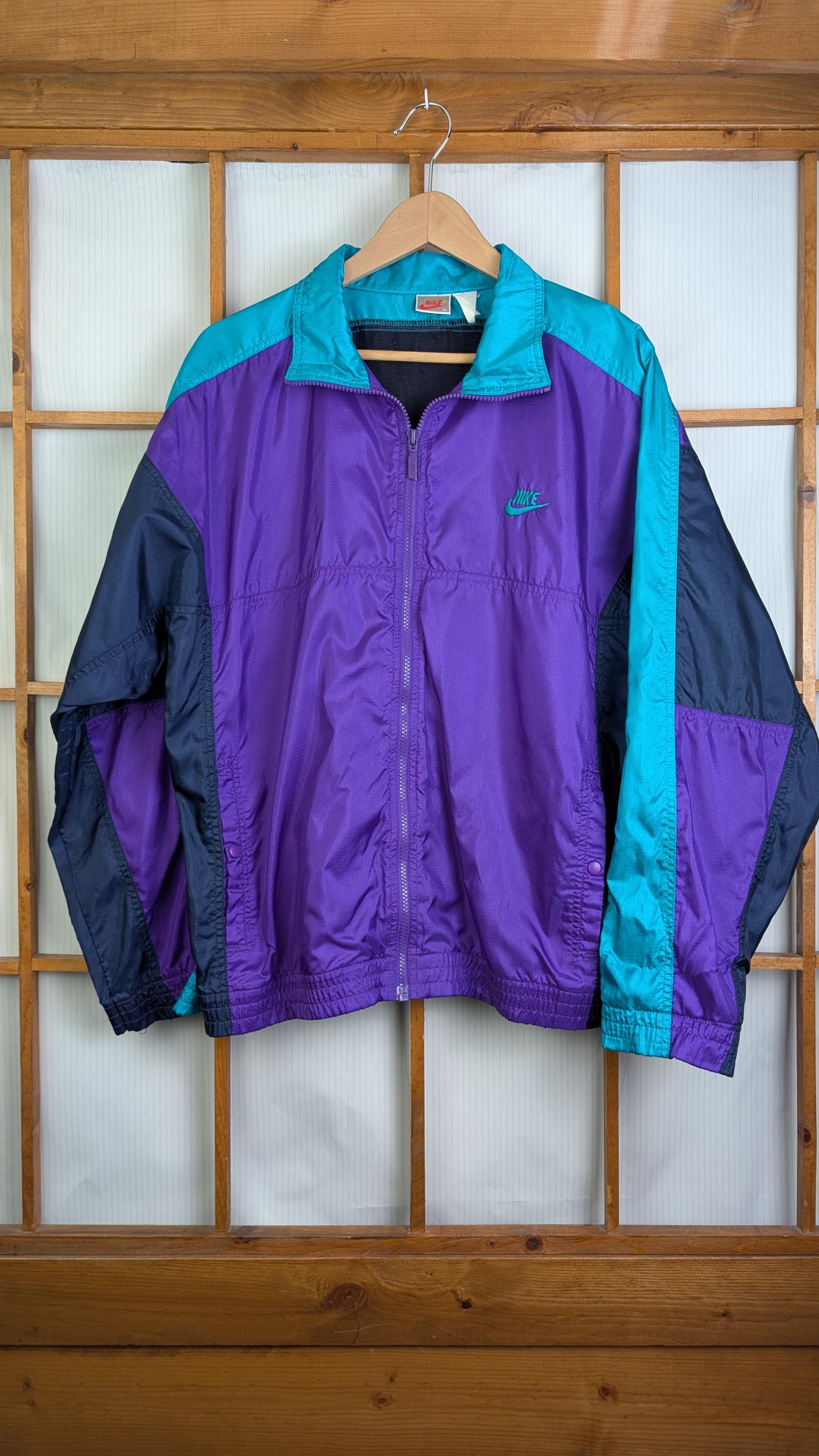 Vintage 90s Nike Aqua Berry Zip up Windbreaker - Medium - Etsy