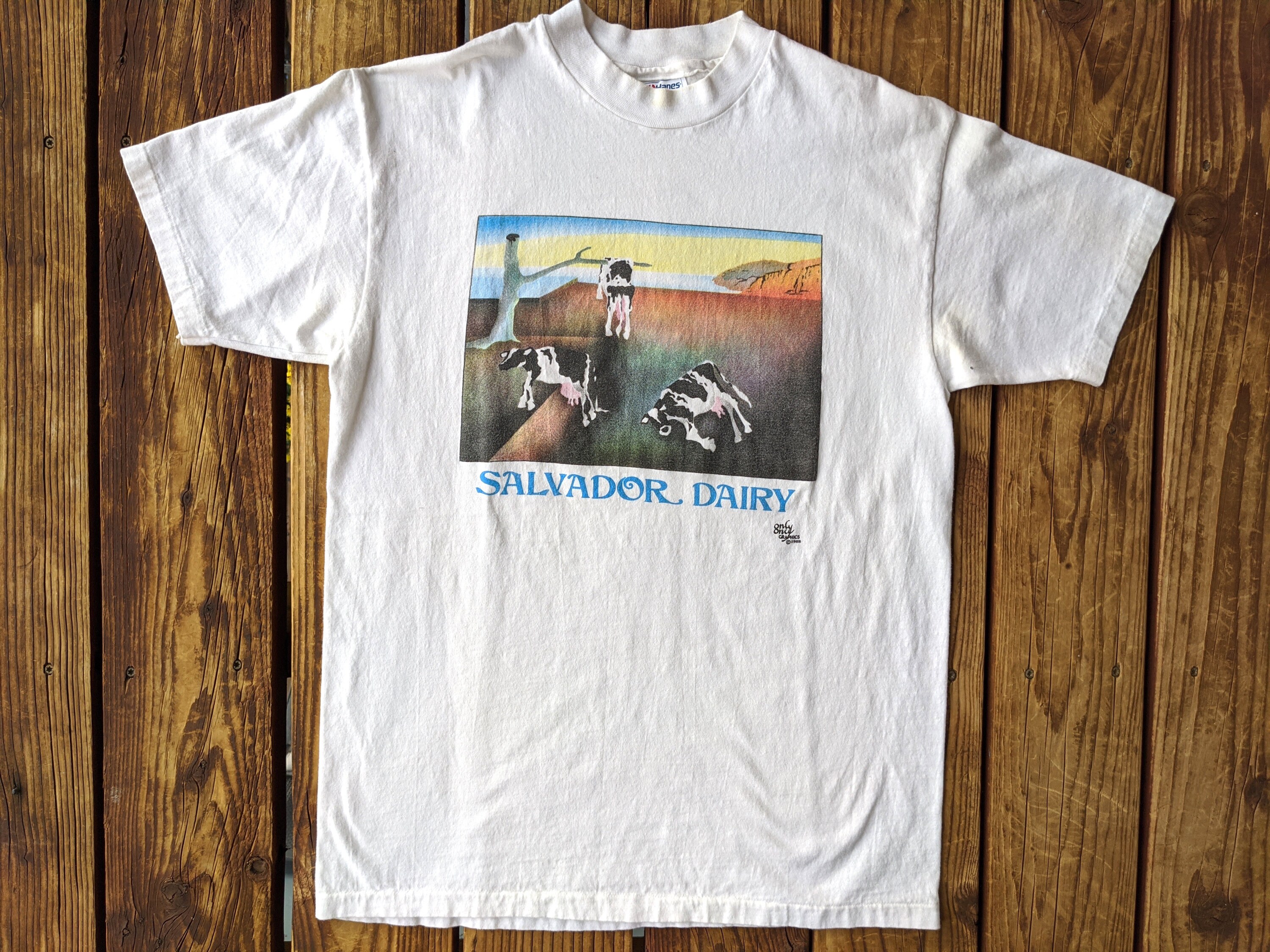 80s Salvador Dairy Cow Art Parody Tシャツ | unimac.az