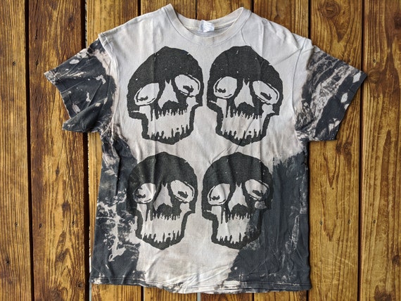Vintage 80s / 90s Double Sided 4 Skulls Mosquitohe