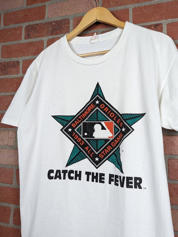 Vintage 1993 Baltimore Orioles Baseball Catch The Fever Original Sports Tee - Extra Large