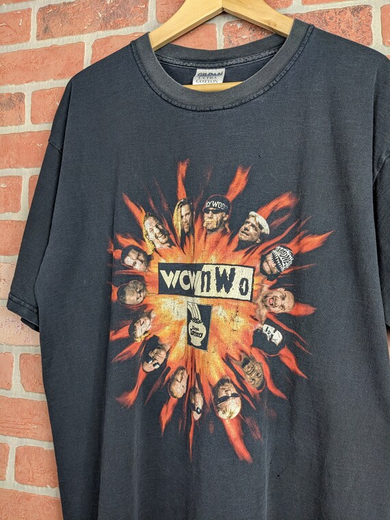 Vintage 90s WCW NWO ORIGINAL Wrestling Roster Tee - E… - Gem