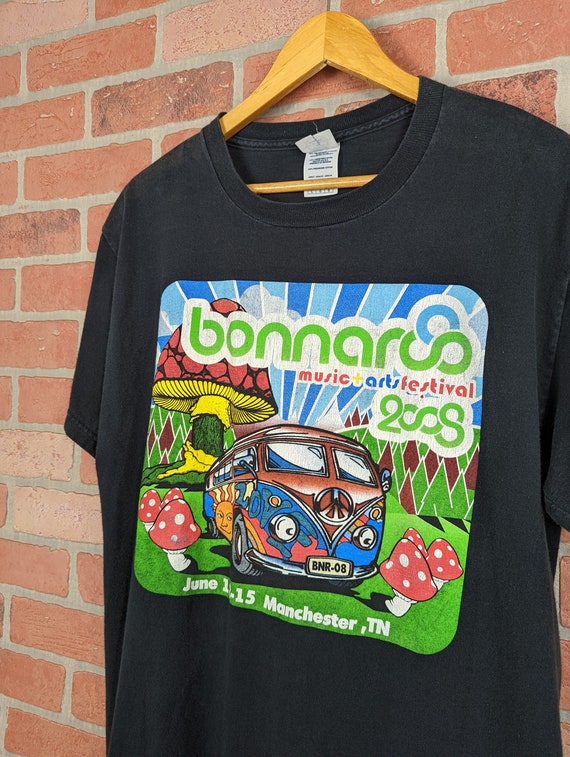 Vintage 00s Y2k 2008 Double Sided Bonnaroo Music … - image 2