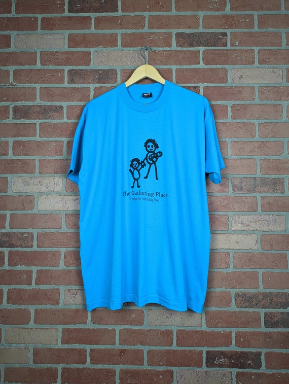 Vintage 90s The Gathering Place ORIGINAL Line Art Graphic Tee - Extra Large