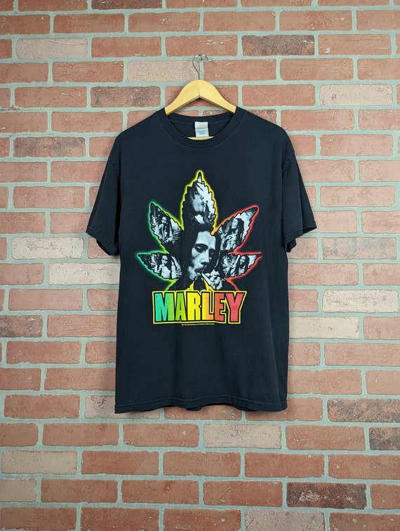 Vintage 00s Y2k Bob Marley ORIGINAL Reggae Artist… - image 1