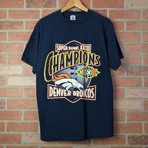 Vintage 90s NFL Denver Broncos Football Superbowl Champions ORIGINAL Graphic Tee - Large
