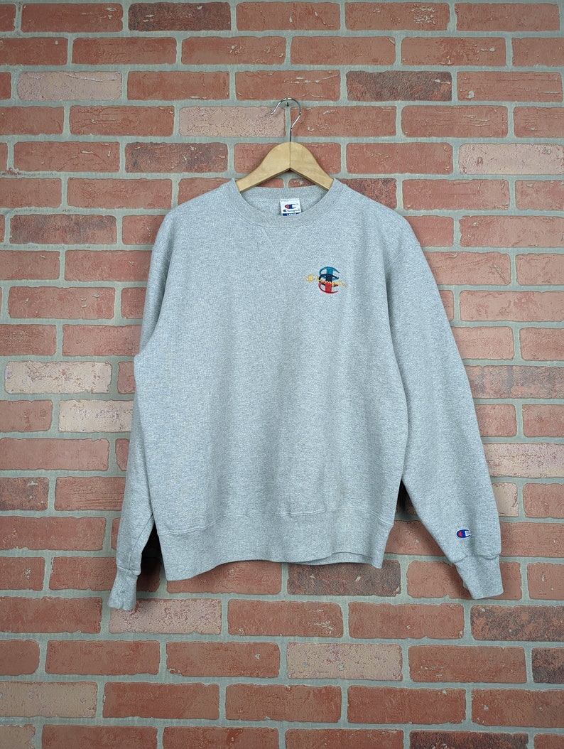 Vintage 90s Embroidered Champion ORIGINAL Crewneck Sweatshirt Large image 1