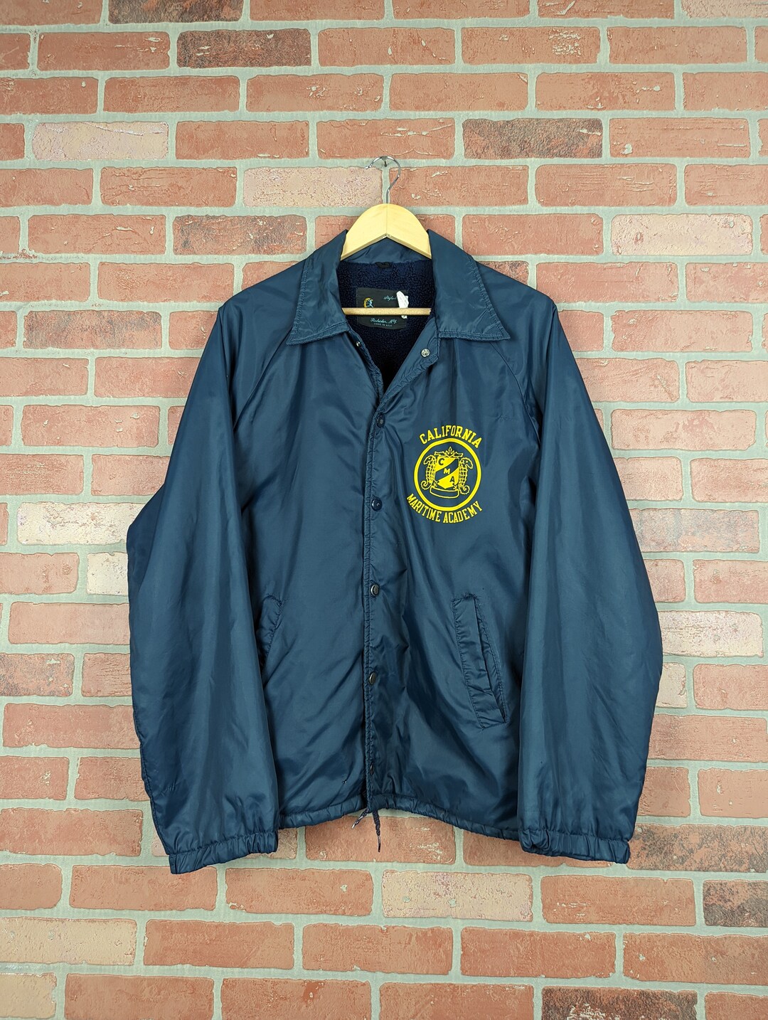 Vintage 60s 70s Champion Running Man California Maritime Academy ORIGINAL  Coaches Jacket Large - Etsy