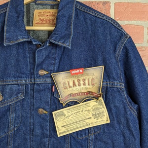 Vintage 90s DSWT Certificate Made in USA Levi's ORIGINAL Blanket Lined Trucker Jacket 71506-0316 44 Long image 2