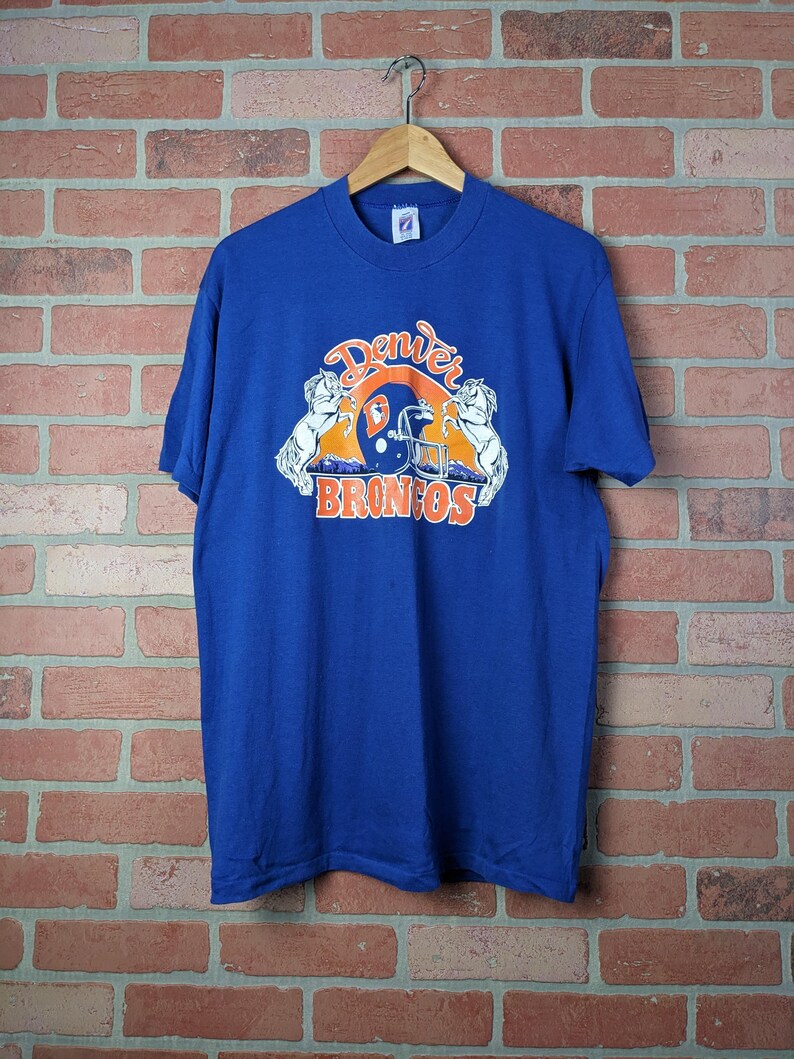Vintage 80s 90s NFL Denver Broncos Football ORIGINAL Sports Tee Extra