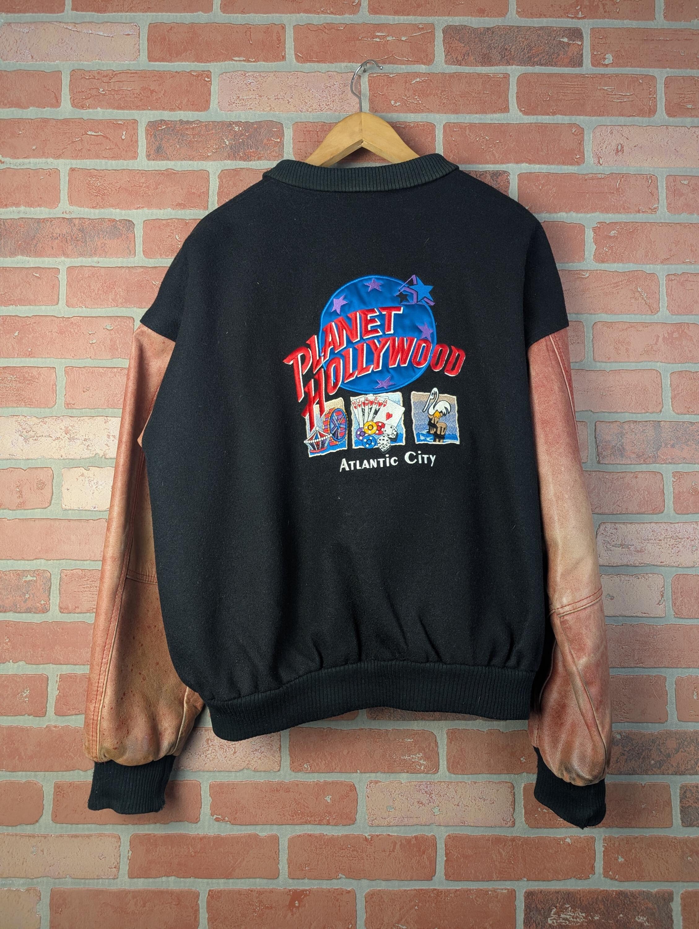 Planet Hollywood Leather Jacket - Etsy Planet Hollywood Leather Jacket - Etsy