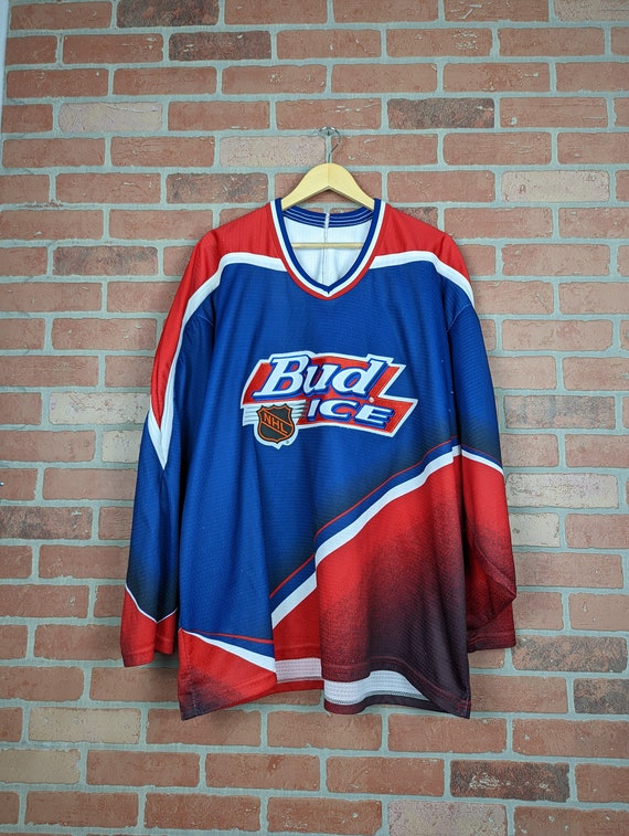 Vintage 90s NHL Bud Light Bubble Boys Hockey Beer Whi… Gem