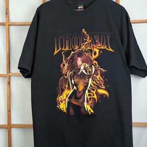 Vintage 00s Marvel Mad Engine Phoenix Comic Book Tee - 2 Extra Large