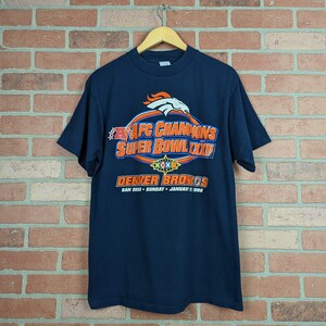 Vintage jaren 90 NFL Denver Broncos Football AFC Champions ORIGINELE Sports Tee - Groot