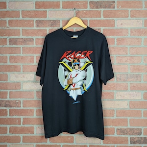 Vintage 90er Jahre Speed Racer Racer X ORIGINAL Cartoon Tee - Groß