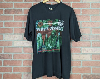 Vintage 90s Double Sided White Zombie Astro Creep 2000 ORIGINAL Tour Tee - Extra Large