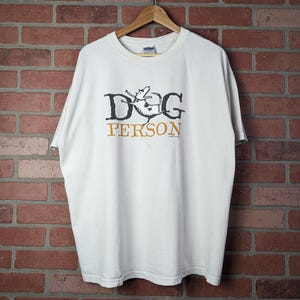 Vintage 90s Dog Person ORIGINAL Cute Cartoon Tee - Extra Large