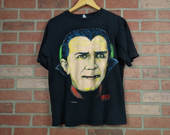 Vintage 1991 Bela Lugosi Dracula Portrait ORIGINAL Movie Promo Tee - Large