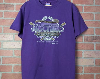 Colorado Rockies tShirt Extra Large VINTAGE 90s Purple
