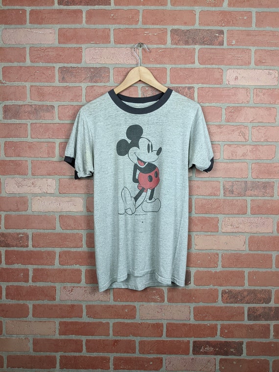 Vintage 70s Disney Mickey Mouse ORIGINAL Ringer Te