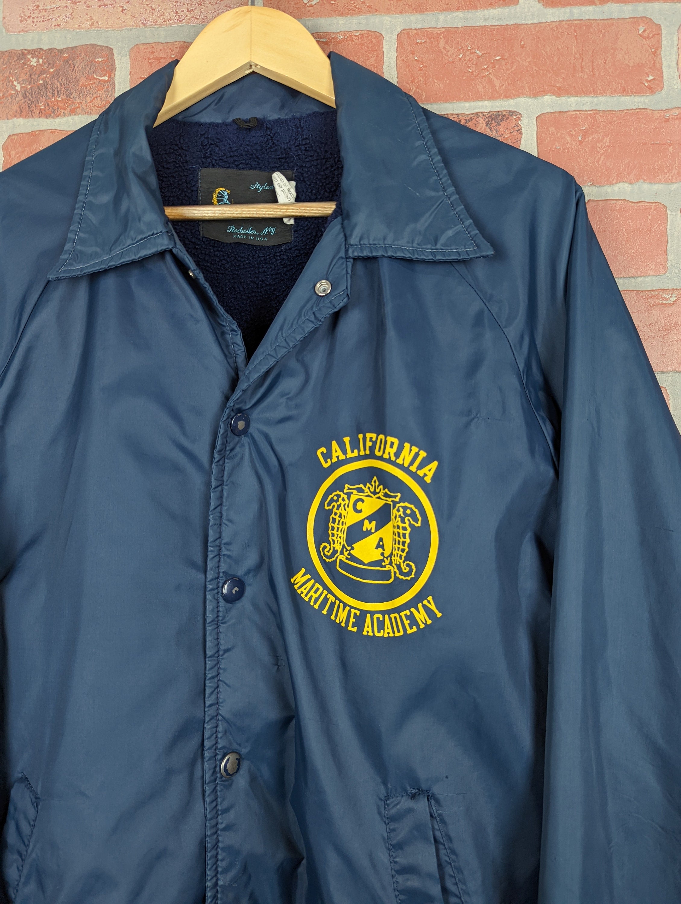 Vintage 60s 70s Champion Running Man California Maritime Academy