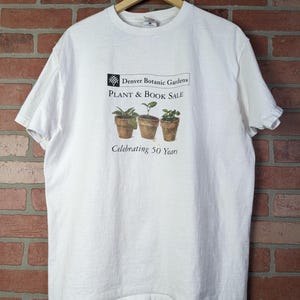 Vintage 2005 Denver Botanic Gardens Plant & Book Sale ORIGINAL Nature Tee - Extra Large
