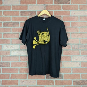 Vintage 80s Gerb Alexander Mainz ORIGNIAL French Horn Promo Tee - Large