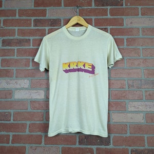 Vintage 70s / 80s KRKE 610AM ORIGINAL AM Radio Station Tee - Medium