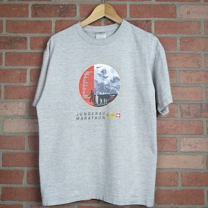 Vintage 00s Y2k Nike Jungfrau Marathon ORIGINAL Running Tee - Medium / Large