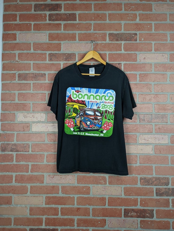 Vintage 00s Y2k 2008 Double Sided Bonnaroo Music … - image 1